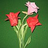 Blumen aus Papier falten - Tulpe