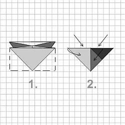 Würfel aus Papier falten - Stepps 1-2