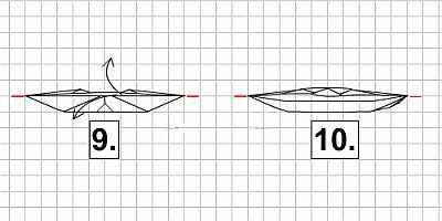 Vietnamesisches Boot aus Papier, Stepps 9-10