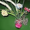 Basteln mit Perlen - Blume Zinnie